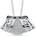 Bedazzling Style: Sterling Silver Enhancer Style Pendant Necklace with Cubic Zirconia