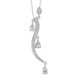 Starlet Radiance: Sterling Silver Designer Inspired Dangle Style Pendant Necklace with Pear shape Cubic Zirconia