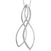 Modern Enchantment: Sterling Silver Designer Inspired Bridal Style Pendant Necklace with Cubic Zirconia