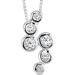 Fiery Glamour: Sterling Silver Bridal Style Zigzag Slider Pendant Necklace with Bezel set Cubic Zirconia