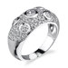 Sparkling wonder Sterling Silver Designer Inspired Size 8 Eternity Ring with Bezel Set Cubic Zirconia