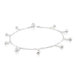 10" Bar Link Ball Charm Anklet Sterling Silver