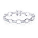 One of a Kind Design Princess Cut Gemstone Bracelet in Sterling Silver