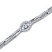 Arresting Brilliance Sterling Silver Link Bracelets with White Cubic Zirconia