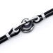 Purple Glass Roundel Bead Stainless Steel Silicon Bracelet
