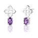 0.75" Oval Shape Pendant Earrings Set in Sterling Silver