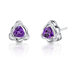 0.38"x0.38" Trillion Cut Earrings in Sterling Silver