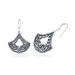 Bali Style Dangling Earrings in Sterling Silver