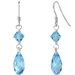 Ice Queen Ice Blue s and Dangle Drop Earrings in Sterling Silver with Swarovski Elements