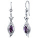 Dynamic Dangle 1.00 Carat Gemstone Marquise Cut Earrings in Sterling Silver