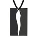 Handsome and Lucky Surgical Stainless Steel Black and Chrome Finish Dog Tag Horn Pendant on a Black Cord for Men