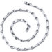 Amazing Style Mens Stainless Steel Rectangular Link 20 Inch Chain Necklace