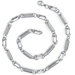 Manly Chic Stainless Steel Unique Coiled Link Chain Necklace for Men