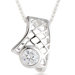 Round Cut White CZ Pendant Necklace in Sterling Silver