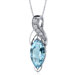Striking Opulence 2.00 Carats Marquise Shape Swiss Blue Topaz Pendant in Sterling Silver