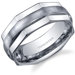 Hexagonal Edge Combination Finish 8mm Comfort Fit Mens Tungsten Carbide Wedding Band Ring