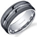 Modern Style comfort fit Mens 8mm Black Titanium Wedding Band Ring