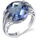 Intricate 7.00 Carats Double Checkerboard Cut Ring in Sterling Silver