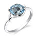 2.25 carats Oval Cut Swiss Blue Topaz Ring in Sterling Silver