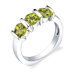 1.75 carats Round Cut Peridot Ring in Sterling Silver