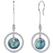 Spherical Cut Gemstone Circle of Life Dangle Earrings