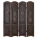 Dark Brown Four Panel Room Divider