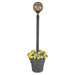 European Single Bronze Globe Plug-In Outdoor Lantern with Planter in Black