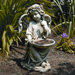 14.5" Sitting Angel Holding Bird Feeder