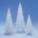 3 Piece Frosty Shimmer Christmas Tree Figurines