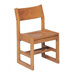 18" Wooden Plastic Classroom Armless Sled Chair