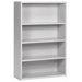 Trace 4-High Bookcase with 3 Adjustable Shelves