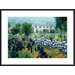 Irises Country Estate by Claude Monet Metal Framed Art Print