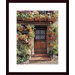Flower Cottage Wood Framed Art Print