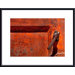 Orange Door Handle Metal Framed Art Print