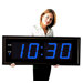 Giant 8" Blue Numbers Digital Wall Clock