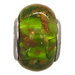 Avocado with Gold Swirl Glass Bead