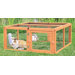 Outdoor Small Animal Run with Mesh Cover