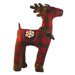 Plaid Reindeer Figurine