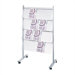 Double Sided Mobile Rack with 4 Display Shelves