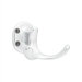 Aluminum Base Double Coat/Hat Hook 2" H with Aluminum Finish