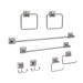 Greek Key 8 Piece Bath Accessory Set in Brushed Nickel