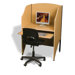 Teak Laminate Deluxe Study Carrel Add On