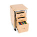 Fold-N-Stow Workstation, 41-3/4w x 19-7/8d x 29-3/4h, Teak/Silver
