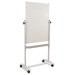 Mobile Reversible 30 x 40 x 24 Whiteboard in White/Silver