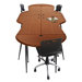 iFlex Modular Writing Desking Small Half Round Table