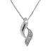 Sterling Silver Petite Twist Accent Diamond Necklace