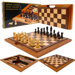 Deluxe Wooden Chess, Checker and Backgammon Set