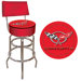 Corvette C5 Padded Bar Stool with Back in Red
