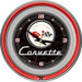 Corvette C1 14" Neon Wall Clock in Black