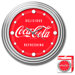 Coca-Cola Clock with Delicious Style in Chrome